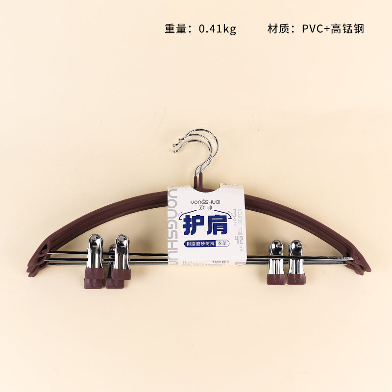 Model 608 Frosted Clothes Hanger with Clips (3 Pieces/Pack) M.15 JPDB