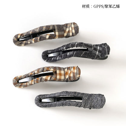 M42 Solid Color Fabric-Wrapped Bow-Shaped Large Duck Clips