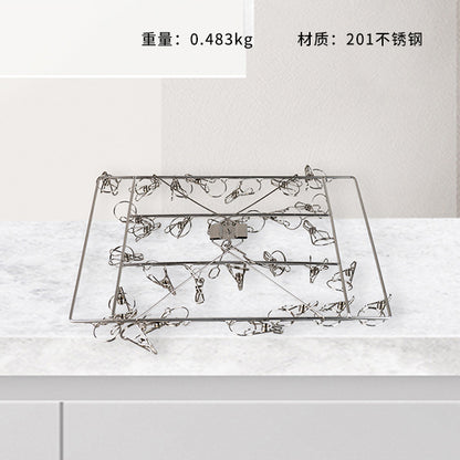 4.0mm Square - Shaped Drying Rack with 30 Clips M.15 JPDB