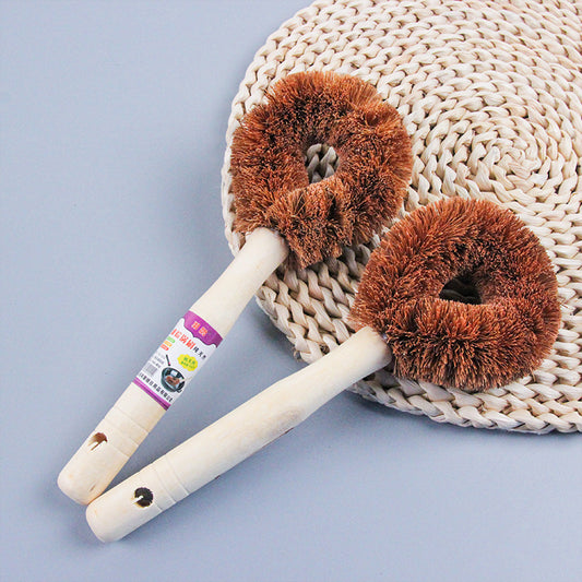 Wooden Handle Red-Brown Pot Brush (029) M13