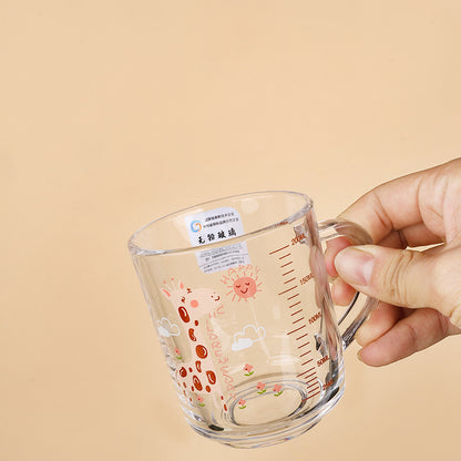 Langxu Model ZB24 Printed Glass Handle Cup M.17