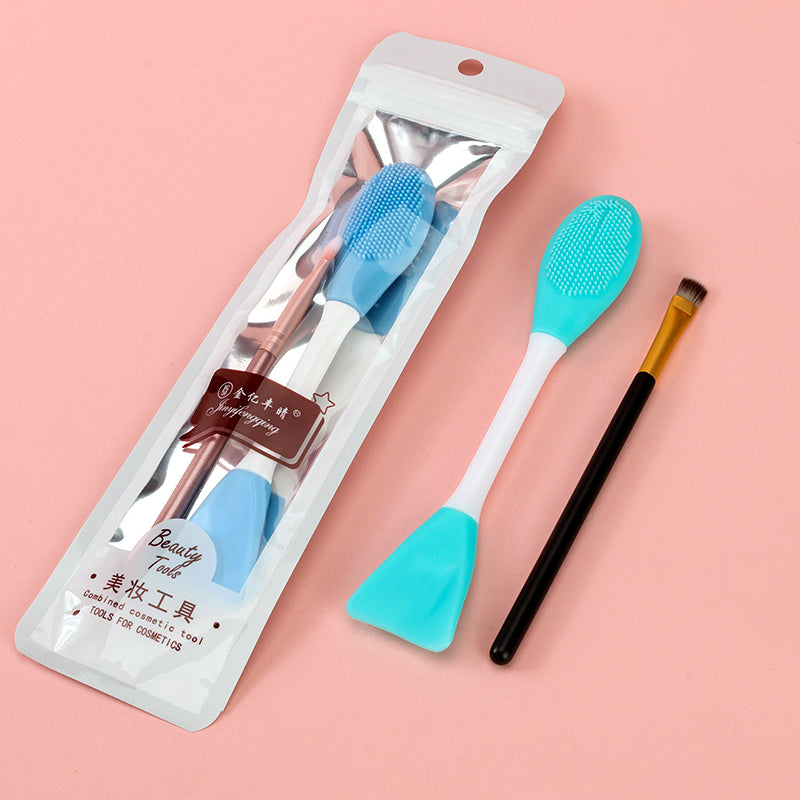 8011 Double-ended Face Mask Brush + Eyeshadow Brush Set M.50