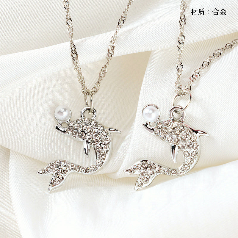 Silver Diamond - set Koi Fish Necklace M.43