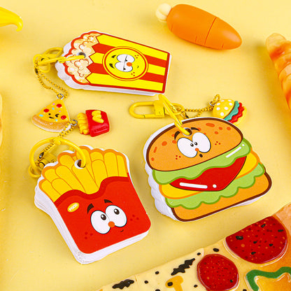 XX-7012 French Fries & Hamburger Themed Notepad 90g Thick Paper 10*14cm Portable Office Notes M.81