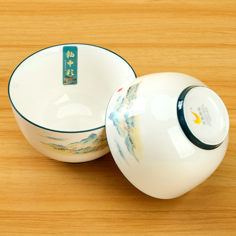 4.8 - inch Printed Millennium Bowl with Encountering Turquoise Pattern M.66 JPDB