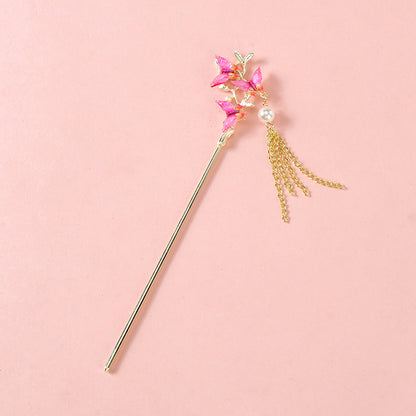 M42 New Three-Butterfly Decorated Hair Pin