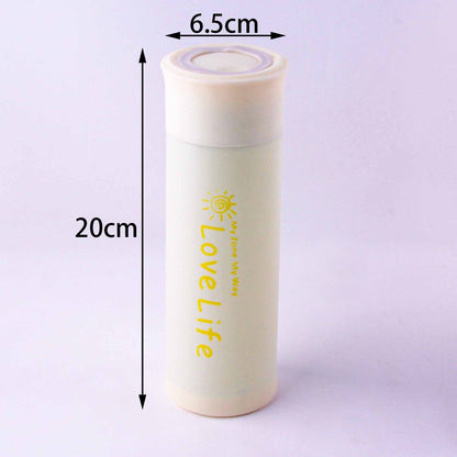Health - friendly Portable Glass Cup with Plastic Shell M.17