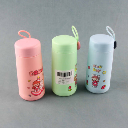 320ml Dual-Drinking Cup with 7mm Alphabet Glass Straw & Lid M.17