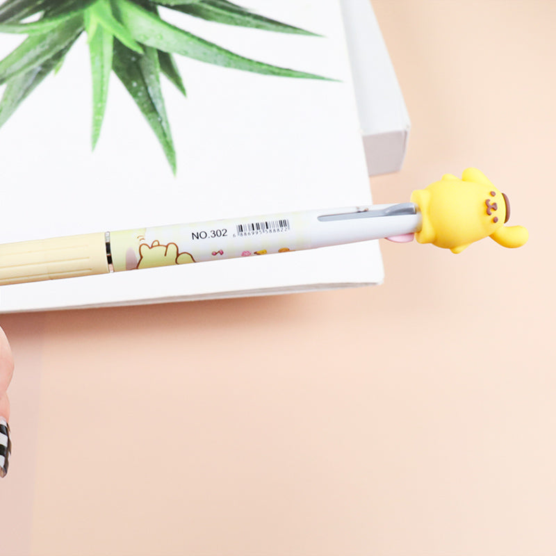 Bolígrafo 302 Sanrio de 3 colores con recarga giratoria de 0,5 mm, negro, azul y rojo, Hello Kitty/Melody M.82