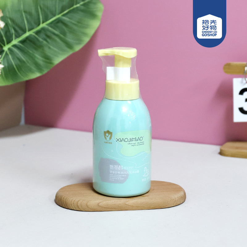 Champú y gel de ducha para bebé con extracto de plantas Little Kitty, 500 ml, hidratante, suave y sin lágrimas, M.56 JPDB