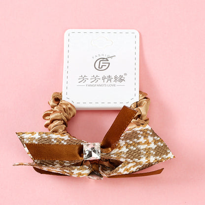 M42 Two Large Bowknot Fabric Hair Ties