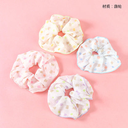 M42 new simple printed hair scrunchie
